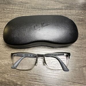 Ray-Ban RB 6335 2855 Gunmetal Gray Eyeglass Frames 56-17 Authentic w Case